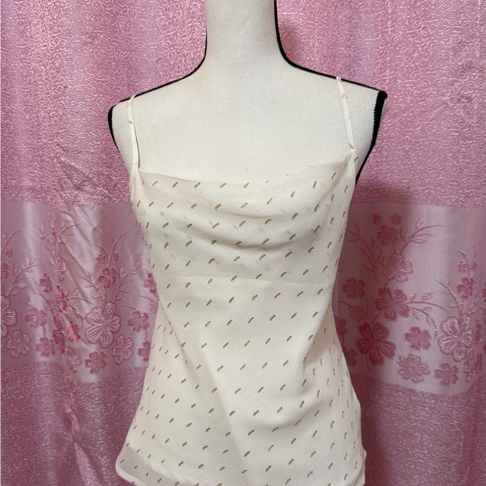 Express Cream Camisole with Gold Accents